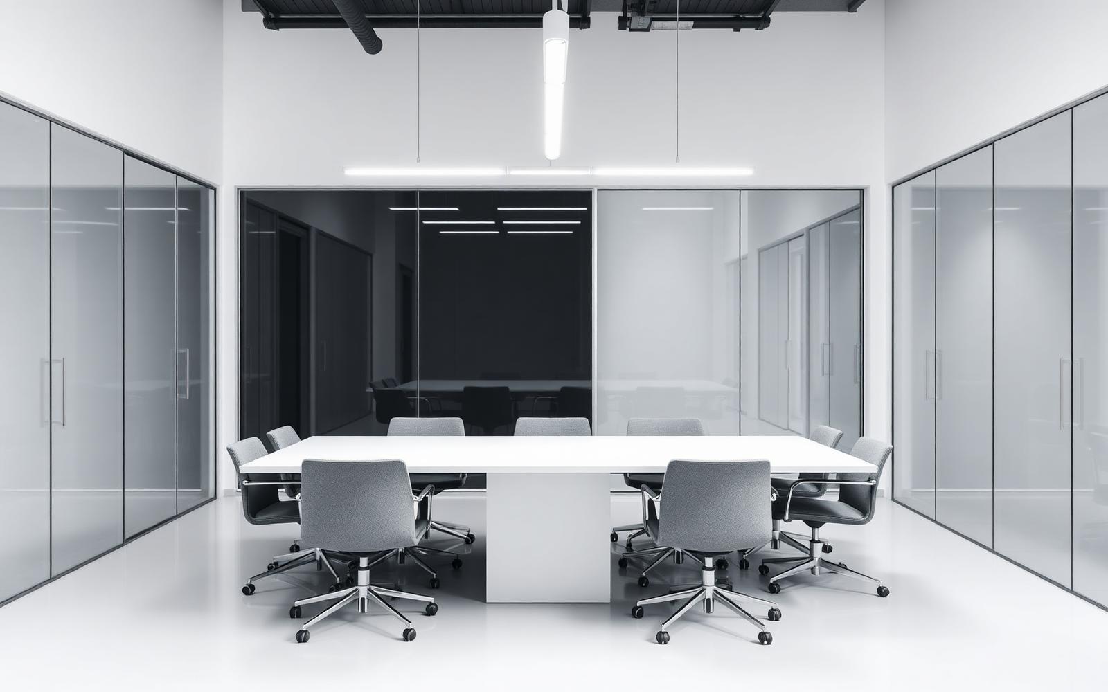 Sale riunioni illuminato con apparecchi della linea Ufficio SOGNO